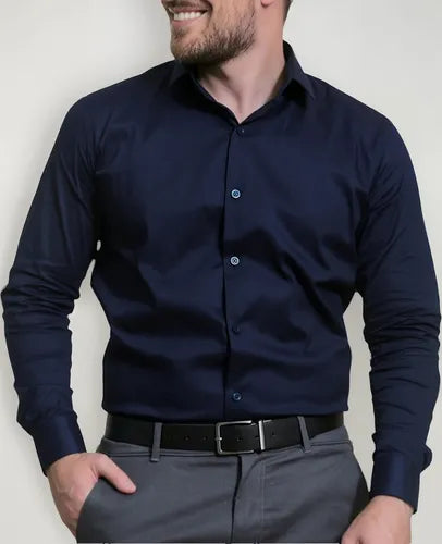 (COMPRE 1 LEVE 2) Camisa Social Masculina Slim Com Elastano Premium