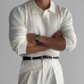 Camisa Polo Manga Longa Gola V