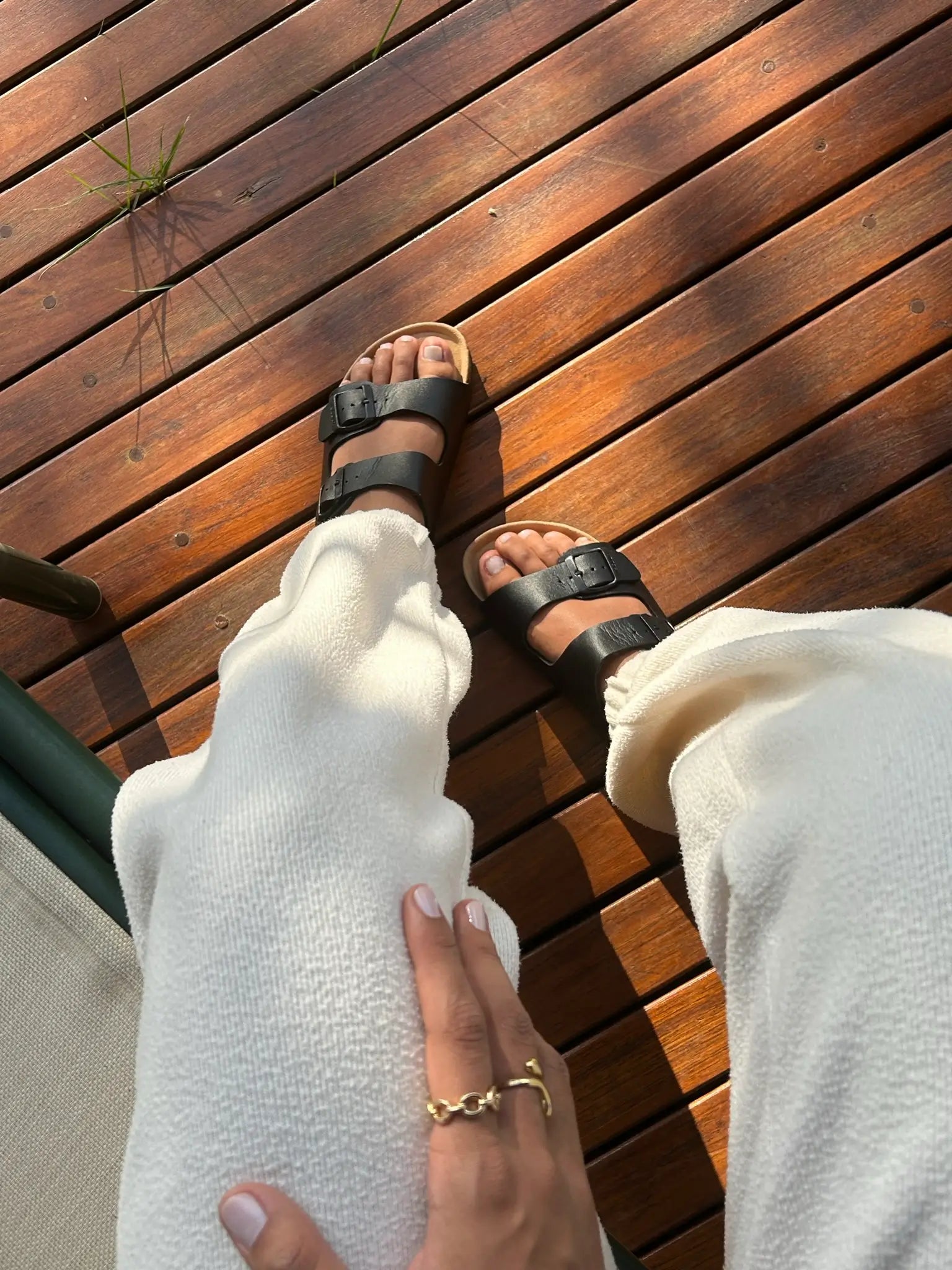 Sandália Birken Couro - Preto