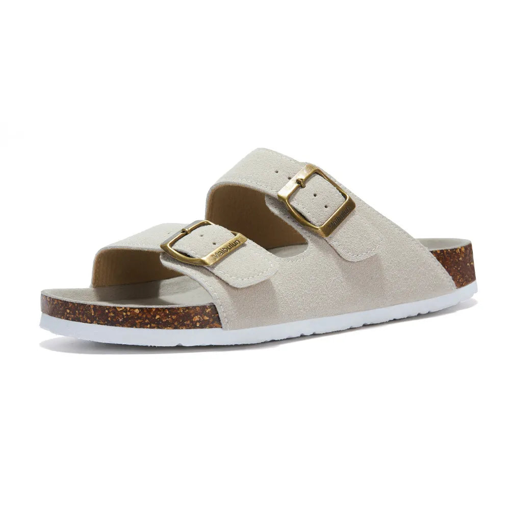 Sandália Birken Camurça - Creme