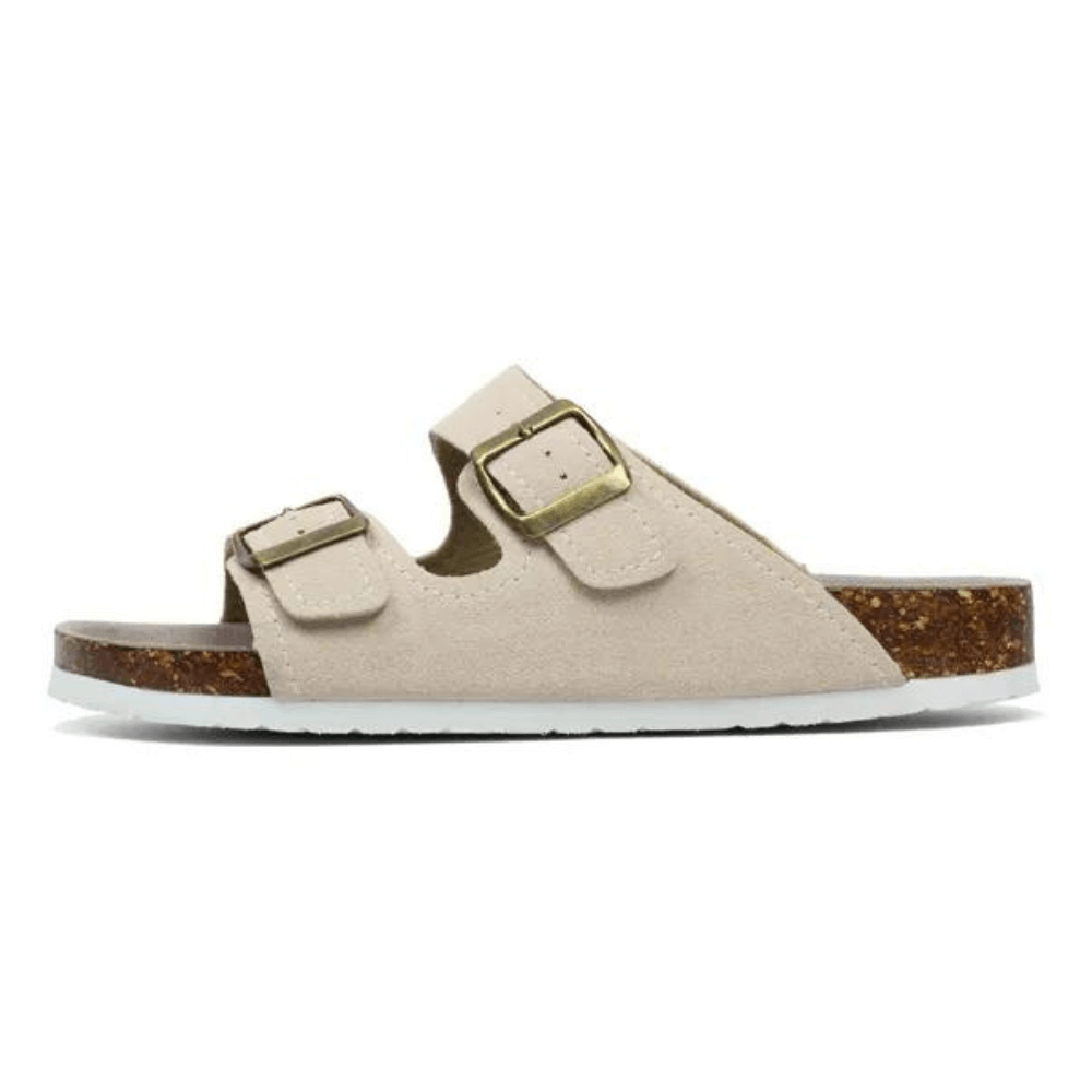 Sandália Birken Camurça - Creme